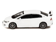 Honda Mugen Civic Type R (FD2) RHD (Right Hand Drive) Championship White "JDM64" Series 1/64 Diecast Model Car by Hobby Japan image 2
