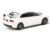 Honda Mugen Civic Type R (FD2) RHD (Right Hand Drive) Championship White "JDM64" Series 1/64 Diecast Model Car by Hobby Japan image 3