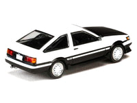 Toyota Corolla Levin (AE86) RHD (Right Hand Drive) White with Carbon Hood "Initial D" (1995-2013) Manga "Diorama Set Series" 1/64 Diecast Model Car by Hobby Japan image 2
