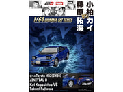 Toyota MR2 (SW20) RHD (Right Hand Drive) Blue Metallic "Kai Kogashiwa VS Takumi Fujiwara - Initial D" (1995-2013) Manga "Diorama Set Series" 1/64 Diecast Model Car by Hobby Japan image 3