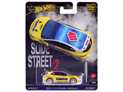 2023 Toyota GR Corolla "Rain X" Yellow "Slide Street 2" Series Diecast Model Car by Hot Wheels
