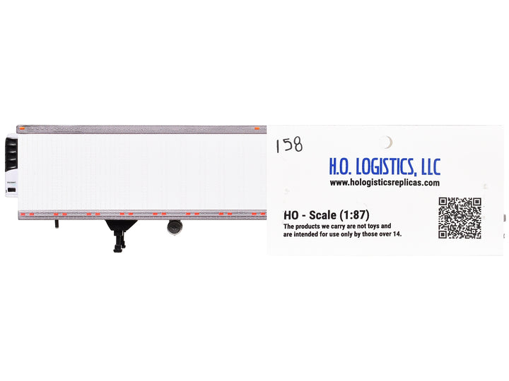 Box Trailer with Reefer White 1/87 (HO) Scale Plastic Model by HO Logistics image 2