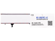 Box Dry Goods Trailer White 1/87 (HO) Scale Plastic Model by HO Logistics image 3