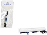 Tanker Trailer White and Blue 1/87 (HO) Scale Plastic Model by HO Logistics