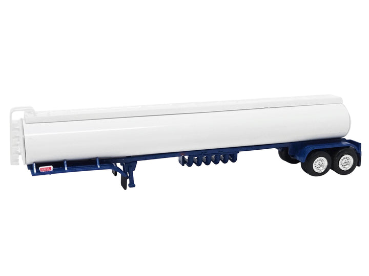 Tanker Trailer White and Blue 1/87 (HO) Scale Plastic Model by HO Logistics image 2