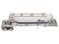 Peterbilt 367 Truck Tractor with Day Cab White and Articulated Tank Trailer "Cemex" White with Blue Stripes Combo Set 1/87 (HO) Plastic Model Car by HO Logistics image 4