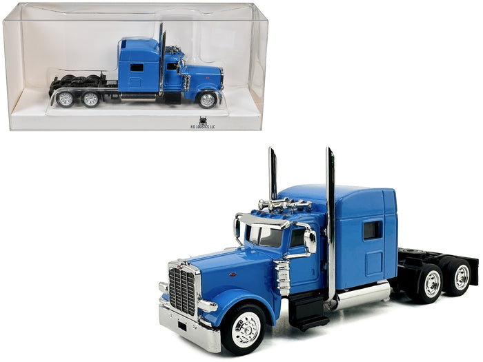 Peterbilt 389 Truck Tractor with Sleeper Cab Baby Blue 1/87 (HO) Scale Plastic Model Car by HO Logistics
