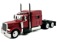Peterbilt 389 Truck Tractor with Sleeper Cab Red Metallic 1/87 (HO) Scale Plastic Model Car by HO Logistics image 2