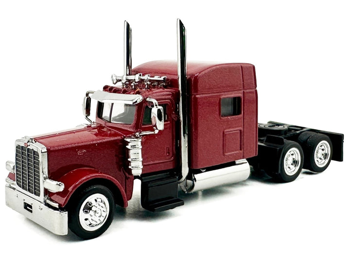 Peterbilt 389 Truck Tractor with Sleeper Cab Red Metallic 1/87 (HO) Scale Plastic Model Car by HO Logistics image 2