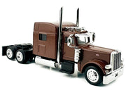 Peterbilt 389 Truck Tractor with Sleeper Cab Brown Metallic 1/87 (HO) Scale Plastic Model Car by HO Logistics image 3