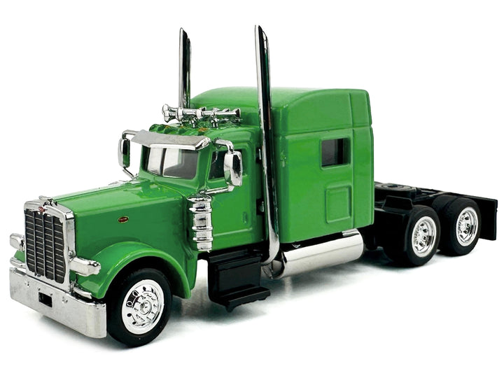 Peterbilt 389 Truck Tractor with Sleeper Cab Lime Green 1/87 (HO) Scale Plastic Model Car by HO Logistics image 2