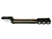 Peterbilt 389 Truck Tractor with Sleeper Cab Lime Green and Low Boy Flatbed Trailer Black Combo Set 1/87 (HO) Plastic Model Car by HO Logistics image 4