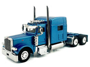 Peterbilt 389 Truck Tractor with Sleeper Cab Blue Metallic 1/87 (HO) Scale Plastic Model Car by HO Logistics image 2