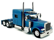 Peterbilt 389 Truck Tractor with Sleeper Cab Blue Metallic 1/87 (HO) Scale Plastic Model Car by HO Logistics image 3