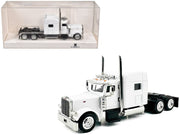 Peterbilt 389 Truck Tractor with Sleeper Cab White 1/87 (HO) Scale Plastic Model Car by HO Logistics
