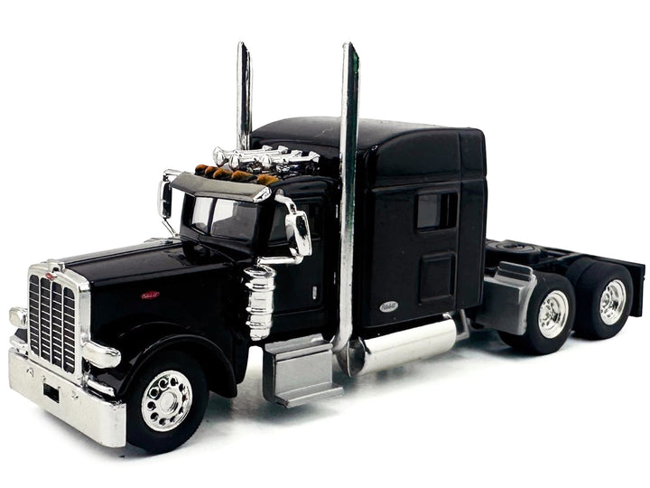 Peterbilt 389 Truck Tractor with Sleeper Cab Black 1/87 (HO) Scale Plastic Model Car by HO Logistics image 2