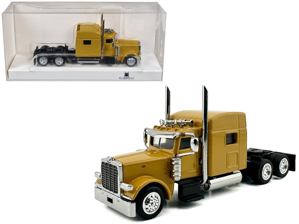 Peterbilt 389 Truck Tractor with Sleeper Cab Yellow 1/87 (HO) Scale Plastic Model Car by HO Logistics