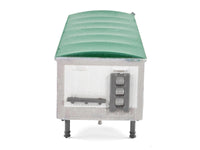 Covered Grain Trailer White with Green Tarp 1/87 (HO) Plastic Model Car by HO Logistics image 4