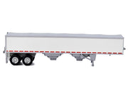 Covered Grain Trailer White with Silver Tarp 1/87 (HO) Plastic Model Car by HO Logistics image 2