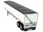 Covered Grain Trailer White with Black Tarp 1/87 (HO) Plastic Model Car by HO Logistics image 3