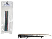 High Boy Spread Axle Flatbed Trailer White 1/87 (HO) Plastic Model Car by HO Logistics