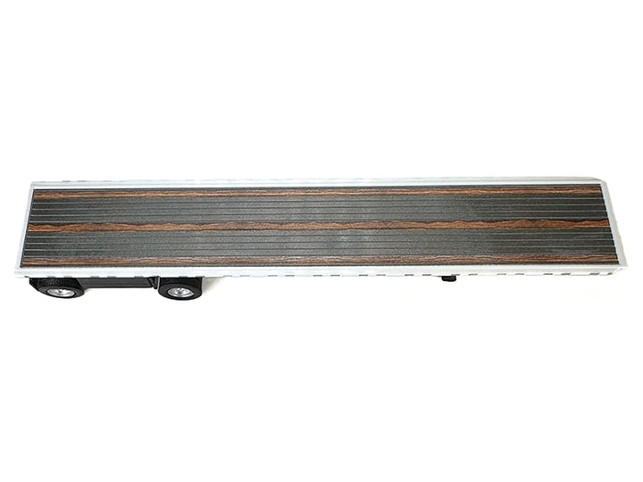 High Boy Spread Axle Flatbed Trailer White 1/87 (HO) Plastic Model Car by HO Logistics image 2