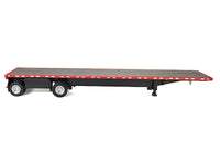 High Boy Spread Axle Flatbed Trailer Red 1/87 (HO) Plastic Model Car by HO Logistics image 3