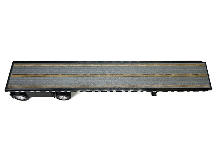 High Boy Spread Axle Flatbed Trailer Black 1/87 (HO) Plastic Model Car by HO Logistics image 2