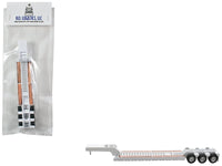 Low Boy Flatbed Trailer White 1/87 (HO) Plastic Model Car by HO Logistics