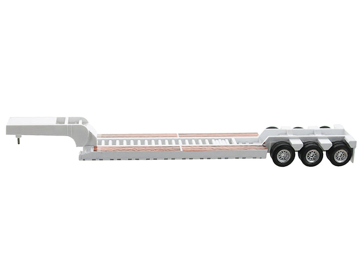 Low Boy Flatbed Trailer White 1/87 (HO) Plastic Model Car by HO Logistics image 2