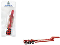 HO Logistics Low Boy flatbed trailer red 1:87 HO HL-488, product image 1