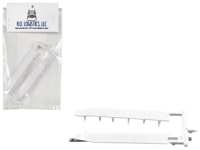 Trailer Wind Skirts for 53' Dry Vans White 1/87 (HO) Plastic Model Car by HO Logistics