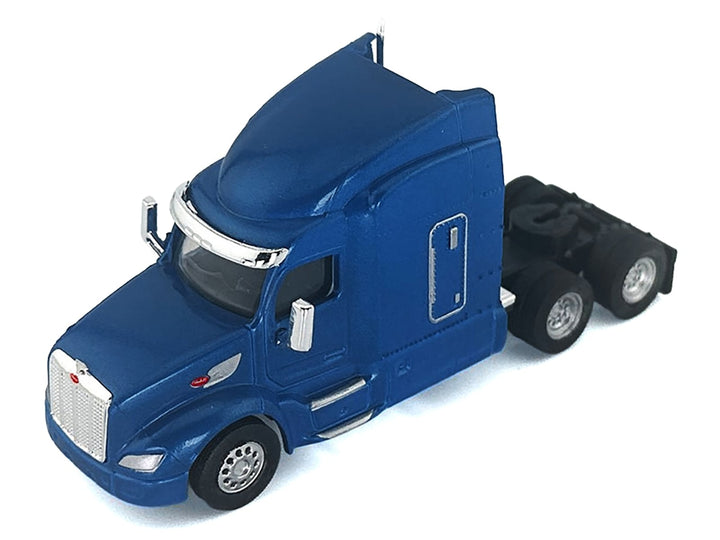 Peterbilt 579 Sleeper Cab Blue Metallic 1/87 (HO) Plastic Model Car by HO Logistics image 2