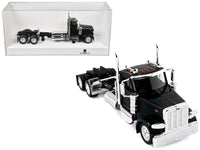Peterbilt 589 2-Axel Day Cab Black 1/87 (HO) Plastic Model Car by HO Logistics