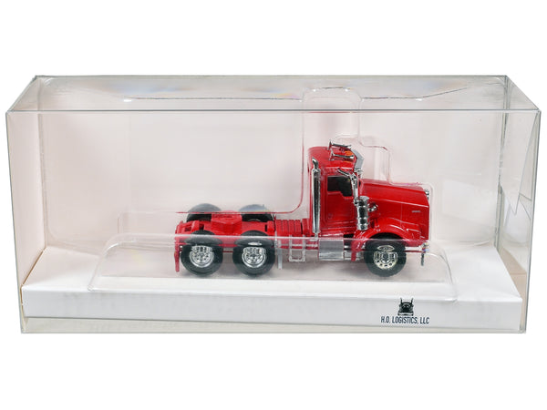 Kenworth T800 Day Cab Red 1/87 (HO) Scale Plastic Model Car by HO Logistics