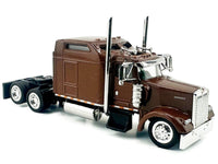 Kenworth W900L Truck Tractor with Sleeper Cab Brown Metallic 1/87 (HO) Scale Plastic Model Car by HO Logistics image 3