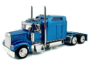 Kenworth W900L Truck Tractor with Sleeper Cab Blue Metallic 1/87 (HO) Scale Plastic Model Car by HO Logistics image 2