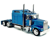 Kenworth W900L Truck Tractor with Sleeper Cab Blue Metallic 1/87 (HO) Scale Plastic Model Car by HO Logistics image 3