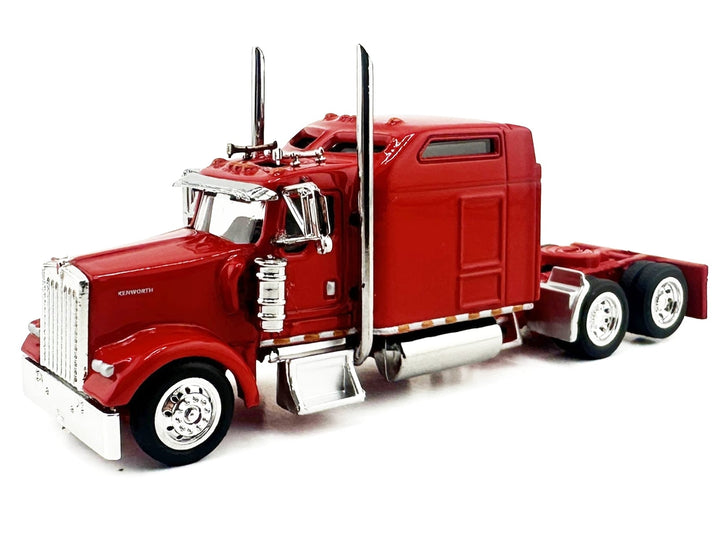 Kenworth W900L Truck Tractor with Sleeper Cab Red 1/87 (HO) Scale Plastic Model Car by HO Logistics image 2