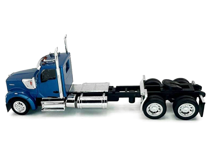 Kenworth W990 2-Axel Day Cab Blue Metallic 1/87 (HO) Plastic Model Car by HO Logistics image 2