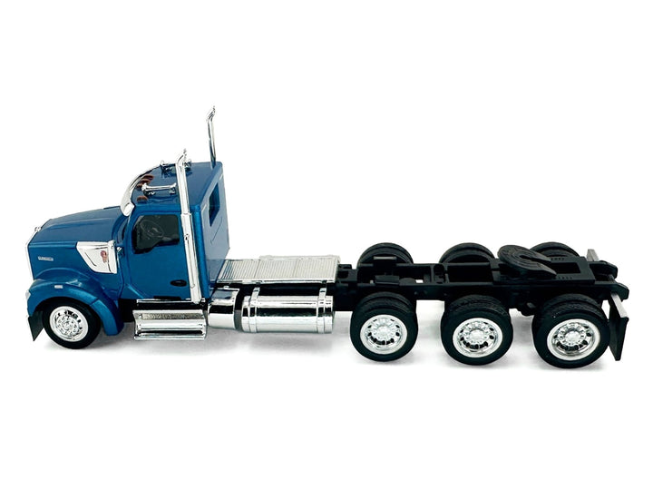 Kenworth W990 3-Axel Day Cab Blue Metallic 1/87 (HO) Plastic Model Car by HO Logistics image 2