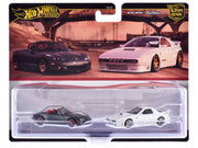 Mazda Mazdaspeed Miata Gray Metallic and Mazda RX7 FC Pandem White "Car Culture" Set of 2 Cars Diecast Model Cars by Hot Wheels image 3
