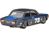 1973 Volvo 142 GL #73 Black with Blue Stripes and Hood "Boulevard" Series Diecast Model Car by Hot Wheels