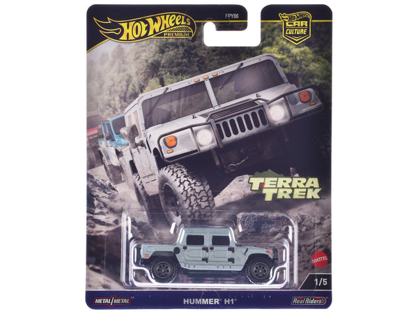 Hot Wheels Hummer H1 pickup gray metallic Terra Trek diecast model HRV90, view 1