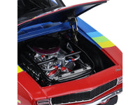 1969 Chevrolet Camaro #24 Jeff Gordon "Hendrick Motorsports First Win Tribute" Blue and Red with Rainbow Stripes 1/18 Diecast Model Car by Highway 61 image 3