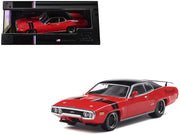 1971 Plymouth GTX Rally Red with Black Top and Stripes 1/43 Diecast Model by IXO Models image 3