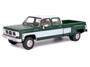 1973 GMC Sierra Grande 3500 Crew Cab Dually Pickup Truck Green and White 1/64 Diecast Model by IXO Models image 2
