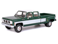 1973 GMC Sierra Grande 3500 Crew Cab Dually Pickup Truck Green and White 1/64 Diecast Model by IXO Models image 2