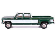 1973 GMC Sierra Grande 3500 Crew Cab Dually Pickup Truck Green and White 1/64 Diecast Model by IXO Models image 3