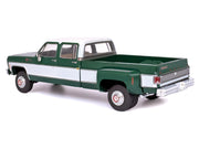 1973 GMC Sierra Grande 3500 Crew Cab Dually Pickup Truck Green and White 1/64 Diecast Model by IXO Models image 4